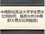 中南财经政法大学学生男女比例如何，趋势分析(中南财大男女比例趋势)