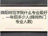 绵阳师范学院什么专业最好，一年招多少人(绵师热门专业人数)