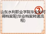 山东水利职业学院毕业如何调档案呢(毕业档案转递流程)