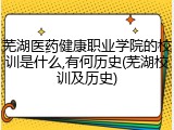 芜湖医药健康职业学院的校训是什么,有何历史(芜湖校训及历史)