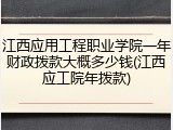 江西应用工程职业学院一年财政拨款大概多少钱(江西应工院年拨款)