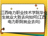 江西电力职业技术学院毕业生就业大致去向如何(江西电力职院就业去向)