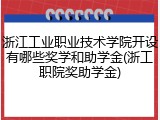 浙江工业职业技术学院开设有哪些奖学和助学金(浙工职院奖助学金)