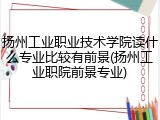 扬州工业职业技术学院读什么专业比较有前景(扬州工业职院前景专业)
