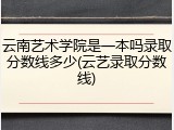 云南艺术学院是一本吗录取分数线多少(云艺录取分数线)