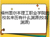 福州墨尔本理工职业学院的校名来历有什么渊源(校名渊源)