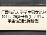 江西师范大学学生男女比例如何，趋势分析(江西师大学生性别比例趋势)