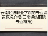 云南轻纺职业学院的专业设置概况介绍(云南轻纺职院专业概览)