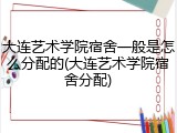 大连艺术学院宿舍一般是怎么分配的(大连艺术学院宿舍分配)