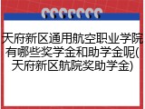天府新区通用航空职业学院有哪些奖学金和助学金呢(天府新区航院奖助学金)