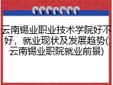 云南锡业职业技术学院好不好，就业现状及发展趋势(云南锡业职院就业前景)