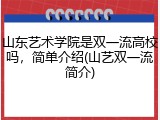 山东艺术学院是双一流高校吗，简单介绍(山艺双一流简介)