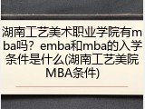 湖南工艺美术职业学院有mba吗？emba和mba的入学条件是什么(湖南工艺美院MBA条件)