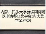 内蒙古民族大学就读期间可以申请哪些奖学金(内大奖学金种类)