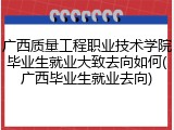 广西质量工程职业技术学院毕业生就业大致去向如何(广西毕业生就业去向)
