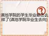 滇池学院的学生毕业都怎么样了(滇池学院毕业生去向)