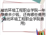 潍坊环境工程职业学院一年学费多少钱，还有哪些费用(潍坊环境工程职业学院费用)