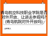 青岛航空科技职业学院是否对外开放，让进去参观吗？(青岛航院对外开放吗)