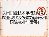 永州职业技术学院好不好，就业现状及发展趋势(永州职院就业与发展)