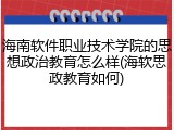 海南软件职业技术学院的思想政治教育怎么样(海软思政教育如何)