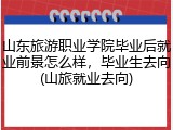 山东旅游职业学院毕业后就业前景怎么样，毕业生去向(山旅就业去向)