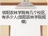 信阳农林学院有几个校区,有多少人(信阳农林学院规模)