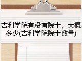吉利学院有没有院士，大概多少(吉利学院院士数量)
