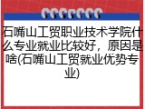 石嘴山工贸职业技术学院什么专业就业比较好，原因是啥(石嘴山工贸就业优势专业)