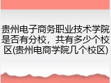 贵州电子商务职业技术学院是否有分校，共有多少个校区(贵州电商学院几个校区)