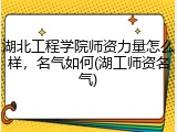 湖北工程学院师资力量怎么样，名气如何(湖工师资名气)