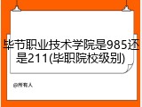 毕节职业技术学院是985还是211(毕职院校级别)