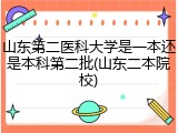 山东第二医科大学是一本还是本科第二批(山东二本院校)