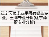 辽宁商贸职业学院有哪些专业，王牌专业分析(辽宁商贸专业分析)