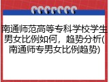 南通师范高等专科学校学生男女比例如何，趋势分析(南通师专男女比例趋势)