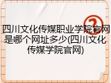 四川文化传媒职业学院官网是哪个网址多少(四川文化传媒学院官网)