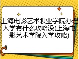 上海电影艺术职业学院办理入学有什么攻略没(上海电影艺术学院入学攻略)