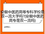 安徽中医药高等专科学校是双一流大学吗?(安徽中医药高专是双一流吗)