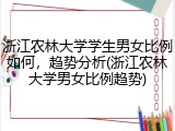 浙江农林大学学生男女比例如何，趋势分析(浙江农林大学男女比例趋势)