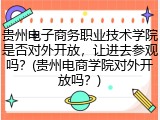 贵州电子商务职业技术学院是否对外开放，让进去参观吗？(贵州电商学院对外开放吗？)