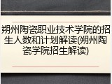 朔州陶瓷职业技术学院的招生人数和计划解读(朔州陶瓷学院招生解读)