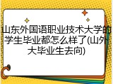 山东外国语职业技术大学的学生毕业都怎么样了(山外大毕业生去向)