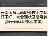 云南体育运动职业技术学院好不好，就业现状及发展趋势(云南体职就业前景)