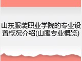 山东服装职业学院的专业设置概况介绍(山服专业概览)