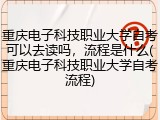 重庆电子科技职业大学自考可以去读吗，流程是什么(重庆电子科技职业大学自考流程)
