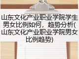 山东文化产业职业学院学生男女比例如何，趋势分析(山东文化产业职业学院男女比例趋势)