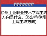 徐州工业职业技术学院主攻方向是什么，怎么样(徐州工院主攻方向)