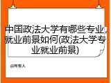 中国政法大学有哪些专业，就业前景如何(政法大学专业就业前景)