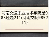 河南交通职业技术学院是985还是211(河南交院985211)