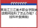 黑龙江三江美术职业学院就读期间挂科了怎么办呢？(挂科补救措施)