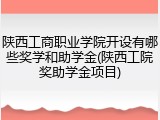 陕西工商职业学院开设有哪些奖学和助学金(陕西工院奖助学金项目)